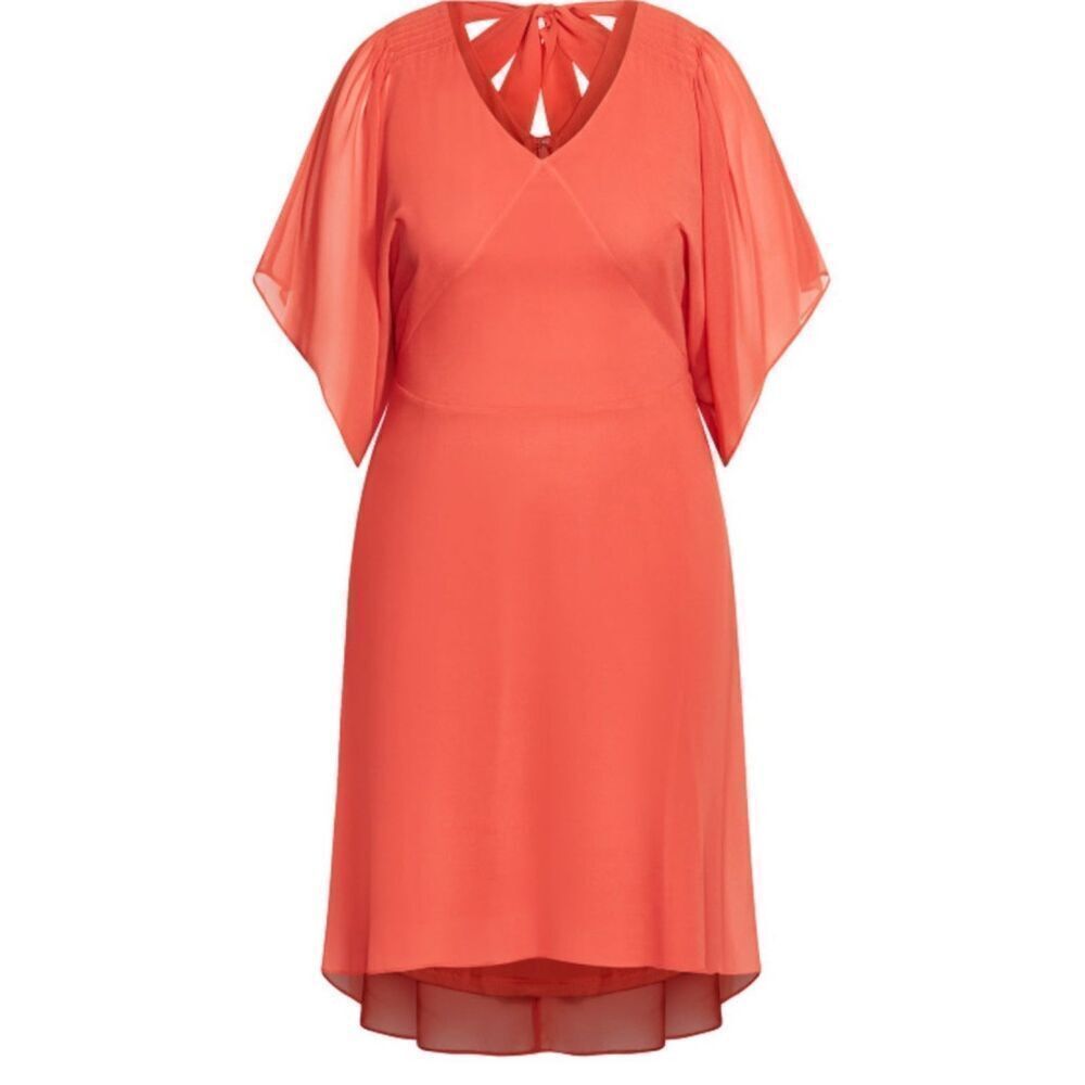 City Chic Flutter Sleeve Dress NWT